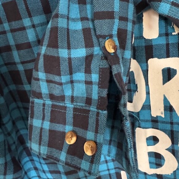 Cakeworthy Disney Star Wars Flannel Shirt XL/TG? or L May The Force Be With You - Picture 8 of 8